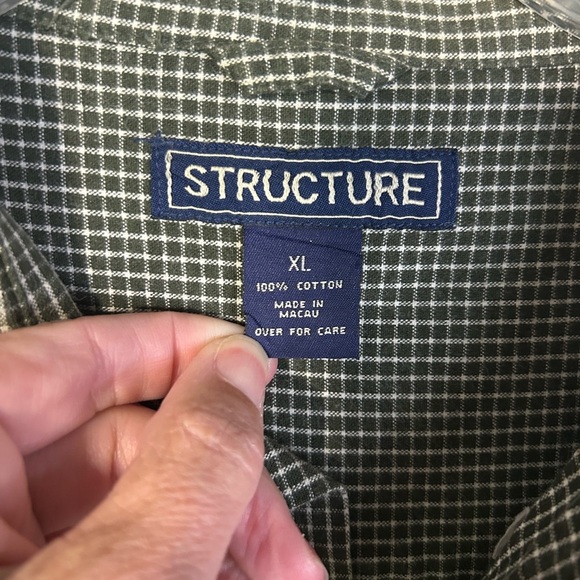Structure Green Casual Button Down Shirt - Picture 3 of 6
